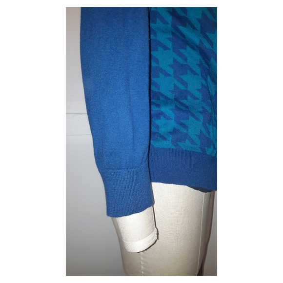 SILK COTTON HOUNDSTOOTH CARDIGAN • BANANA REPUBLIC - Picture 3 of 7